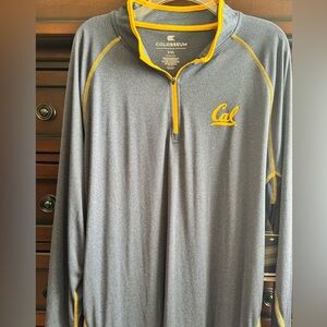 Colosseum Cal Grey & Gold Quarter-Zip Pullover
